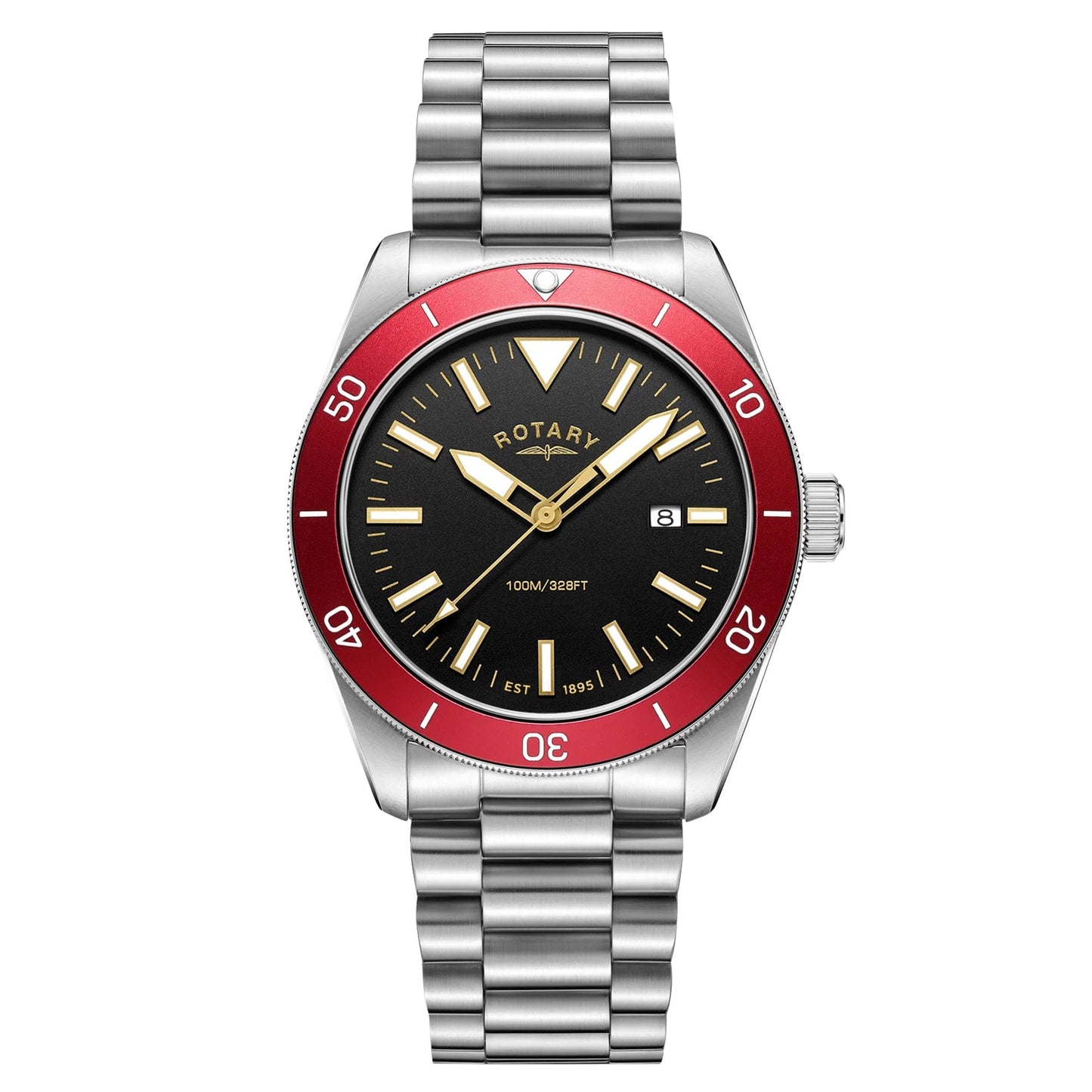 Gents Steel Battery Watch on Bracelet with Date RGB10001/98