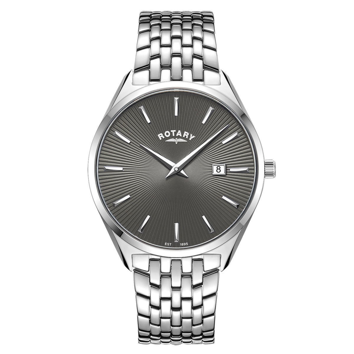 Gents Steel Ultra Slim Watch on Bracelet with Date GB08010/74