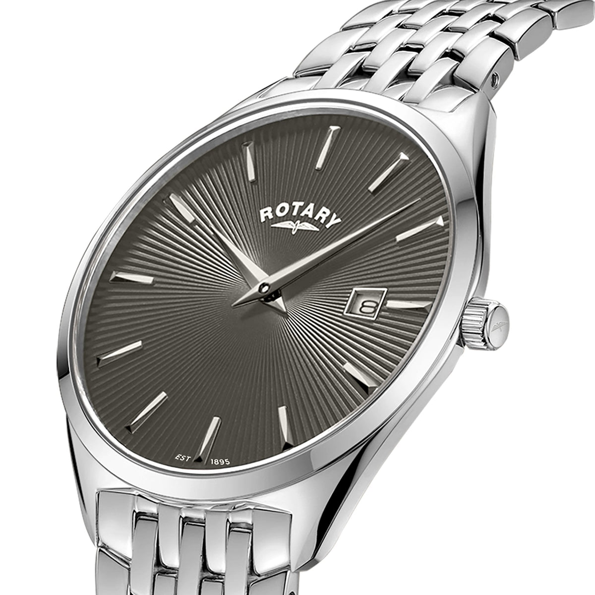 Gents Steel Ultra Slim Watch on Bracelet with Date GB08010/74