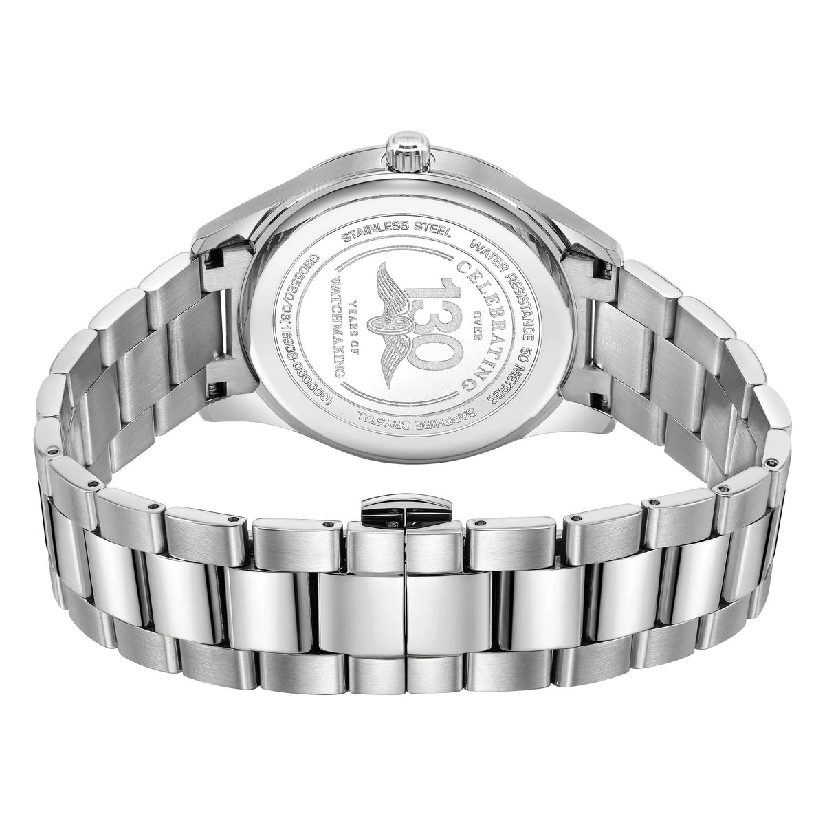 Gents Stainless Steel Battery Bracelet Watch, Date GB05520/06