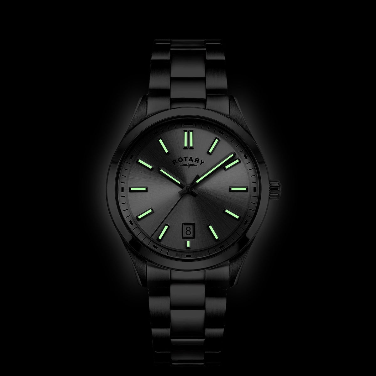 Gents Stainless Steel Battery Bracelet Watch, Date GB05520/06