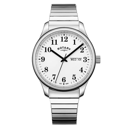 Gents Steel Battery Watch, Expanding Bracelet & Date RGB10025/01