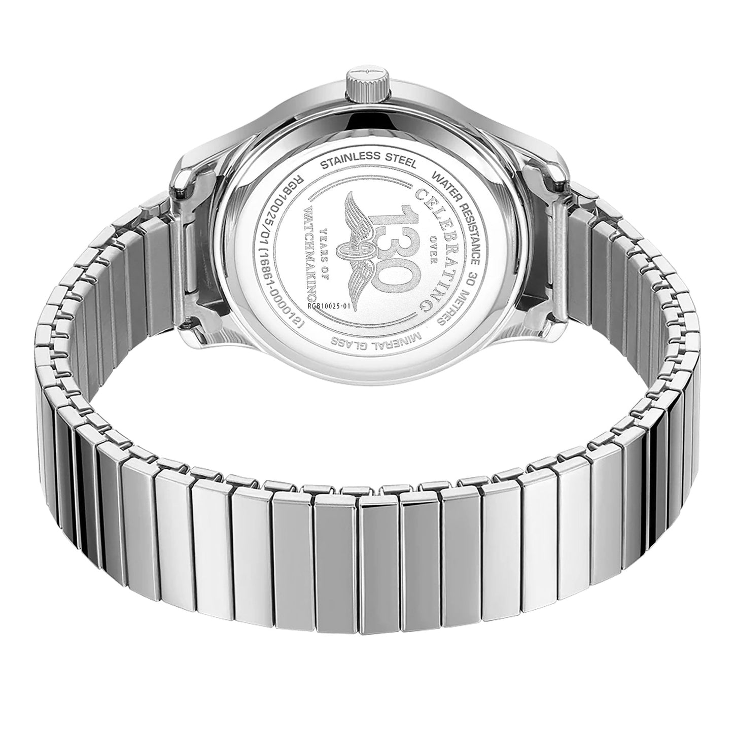 Gents Steel Battery Watch, Expanding Bracelet & Date RGB10025/01