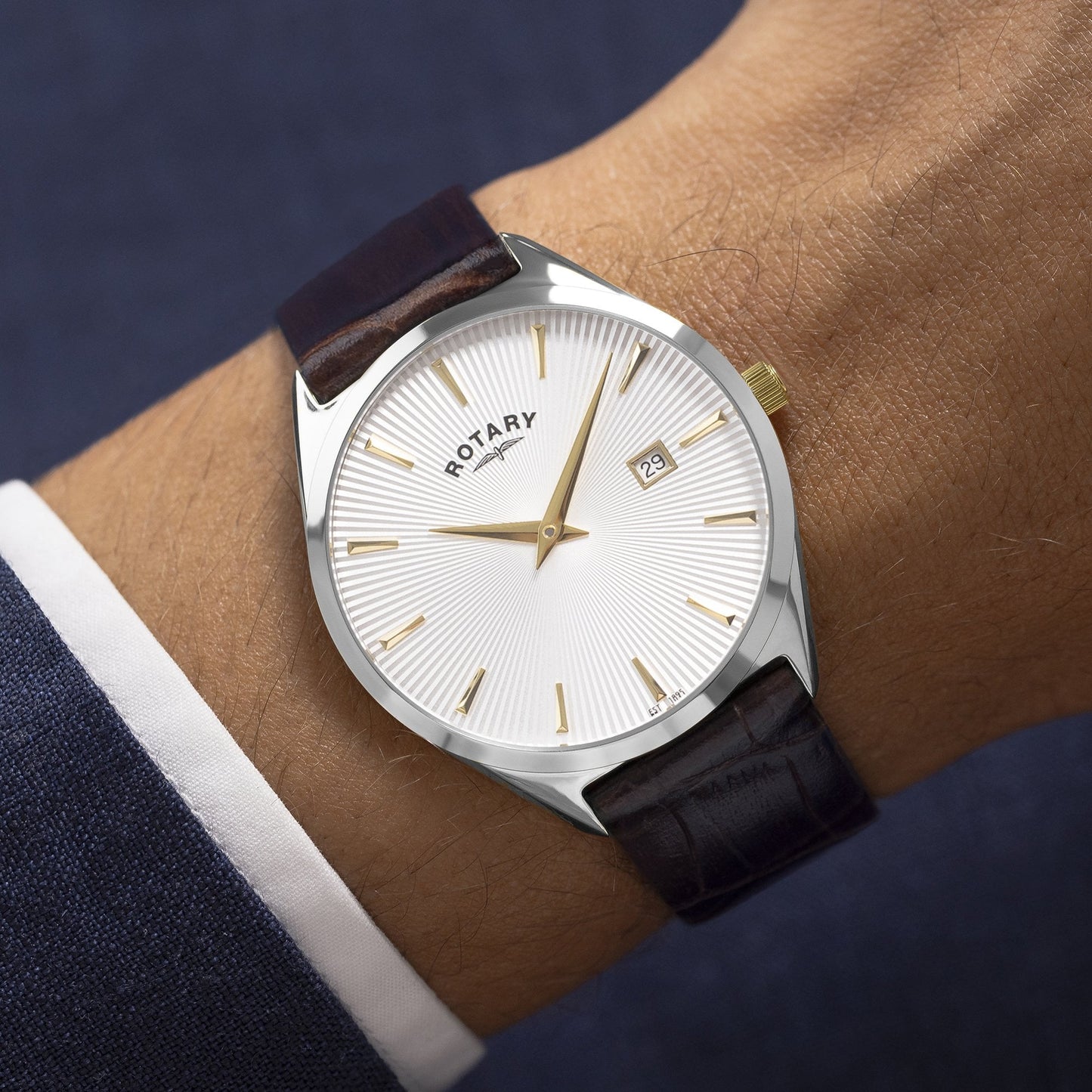 Gents Stainless Steel Ultra Slim Battery Watch, Strap GS08010/02