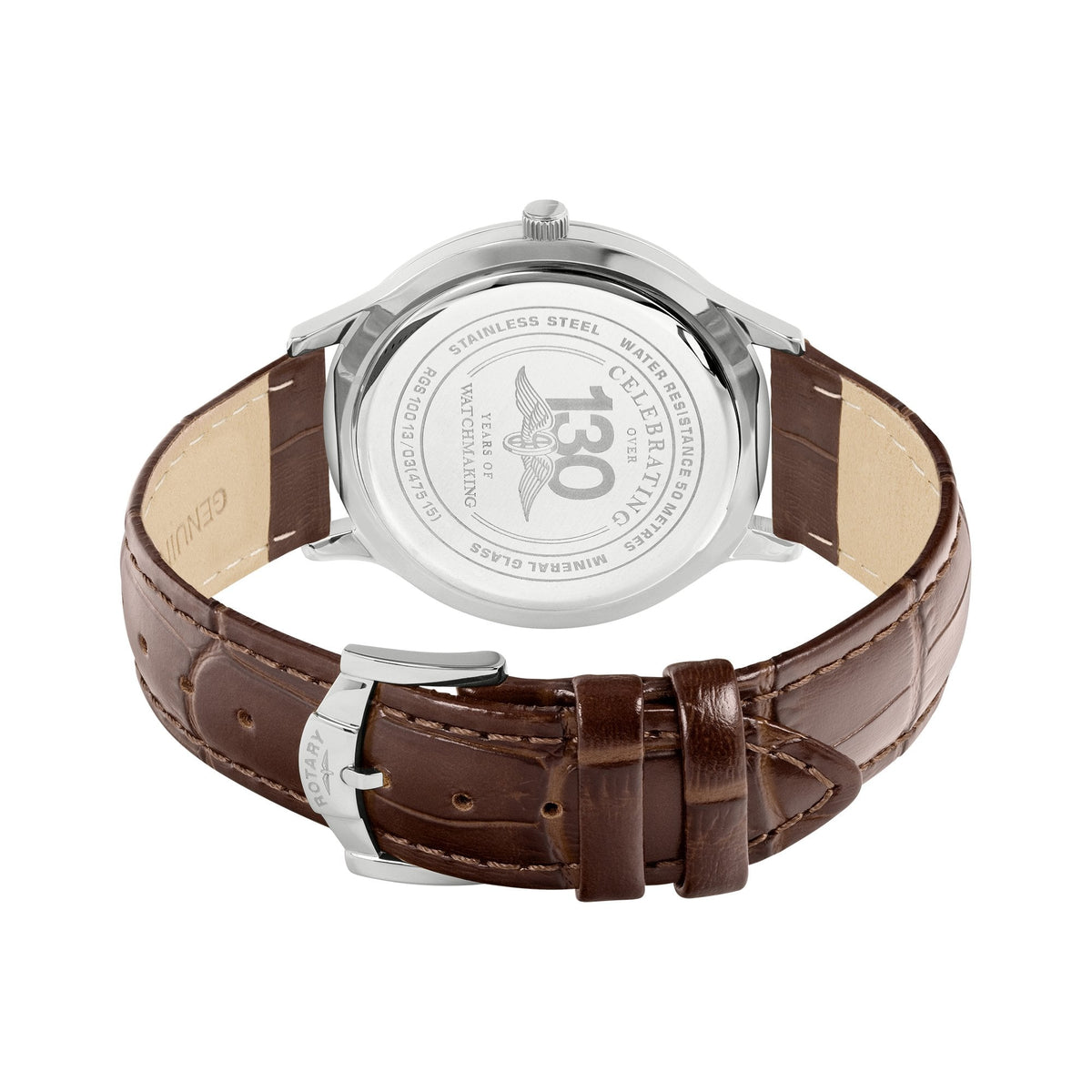 Gents Steel Battery Watch on Strap with Date 1895 RGS10011/06