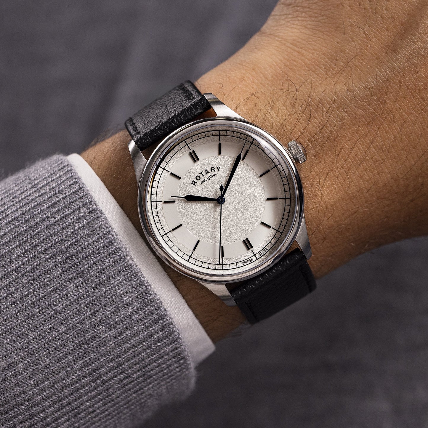 Gents Clear Steel Quartz Watch on Strap Heritage GS05980/06