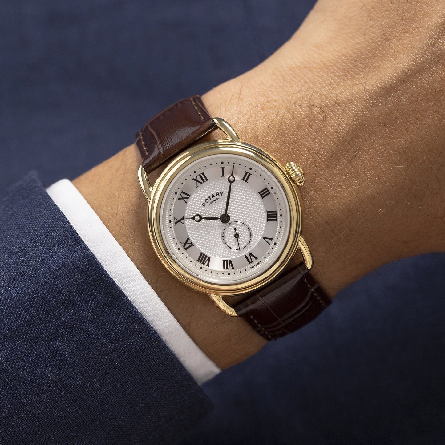 Gents Gold Tone Quartz Watch, Leather Strap Sherlock RGS10014/06