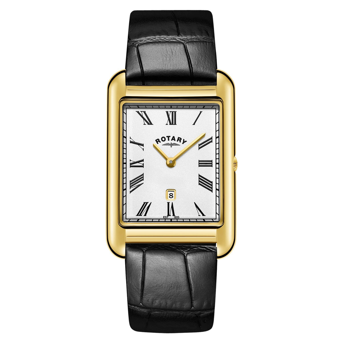 Gold Tone Battery Watch on Strap with Date Astoria GS05283/01