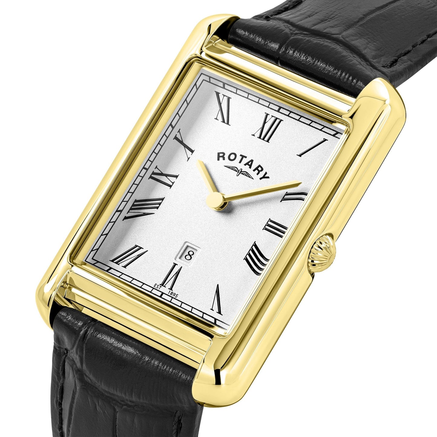 Gold Tone Battery Watch on Strap with Date Astoria GS05283/01