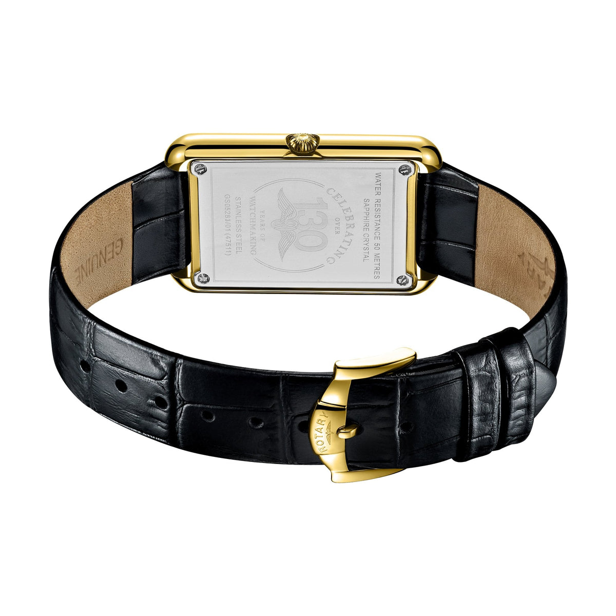 Gold Tone Battery Watch on Strap with Date Astoria GS05283/01