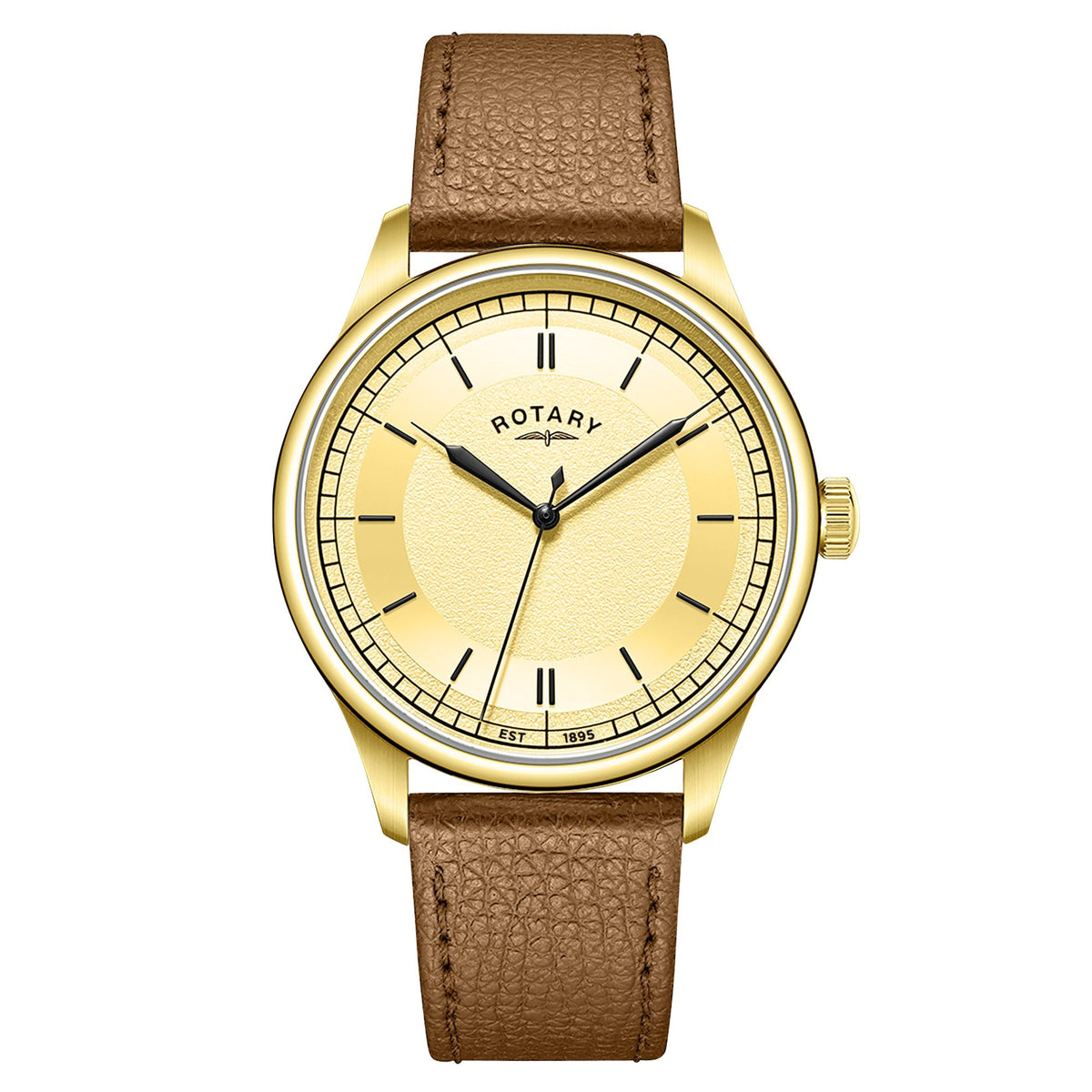 Gents Gold Tone Battery Watch on Strap Heritage GS05983/31