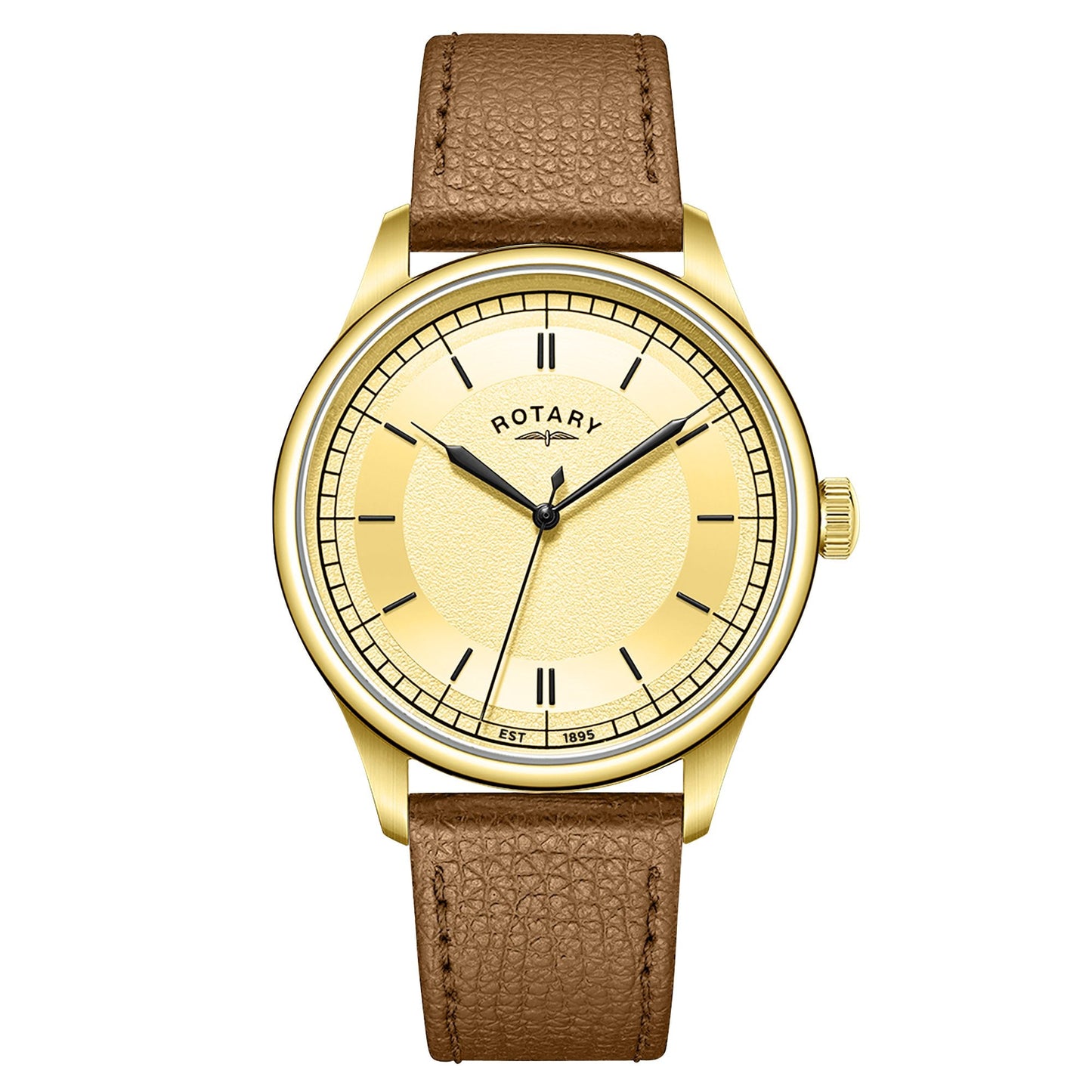 Gents Gold Tone Battery Watch on Strap Heritage GS05983/31