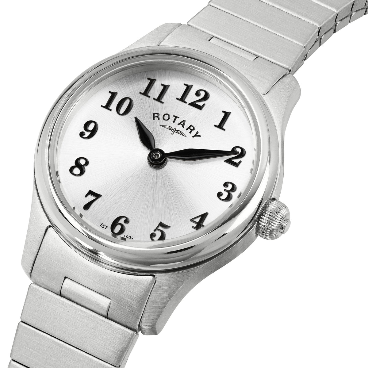 Ladies Steel Battery Watch Clear Face on Bracelet RLB05760/22
