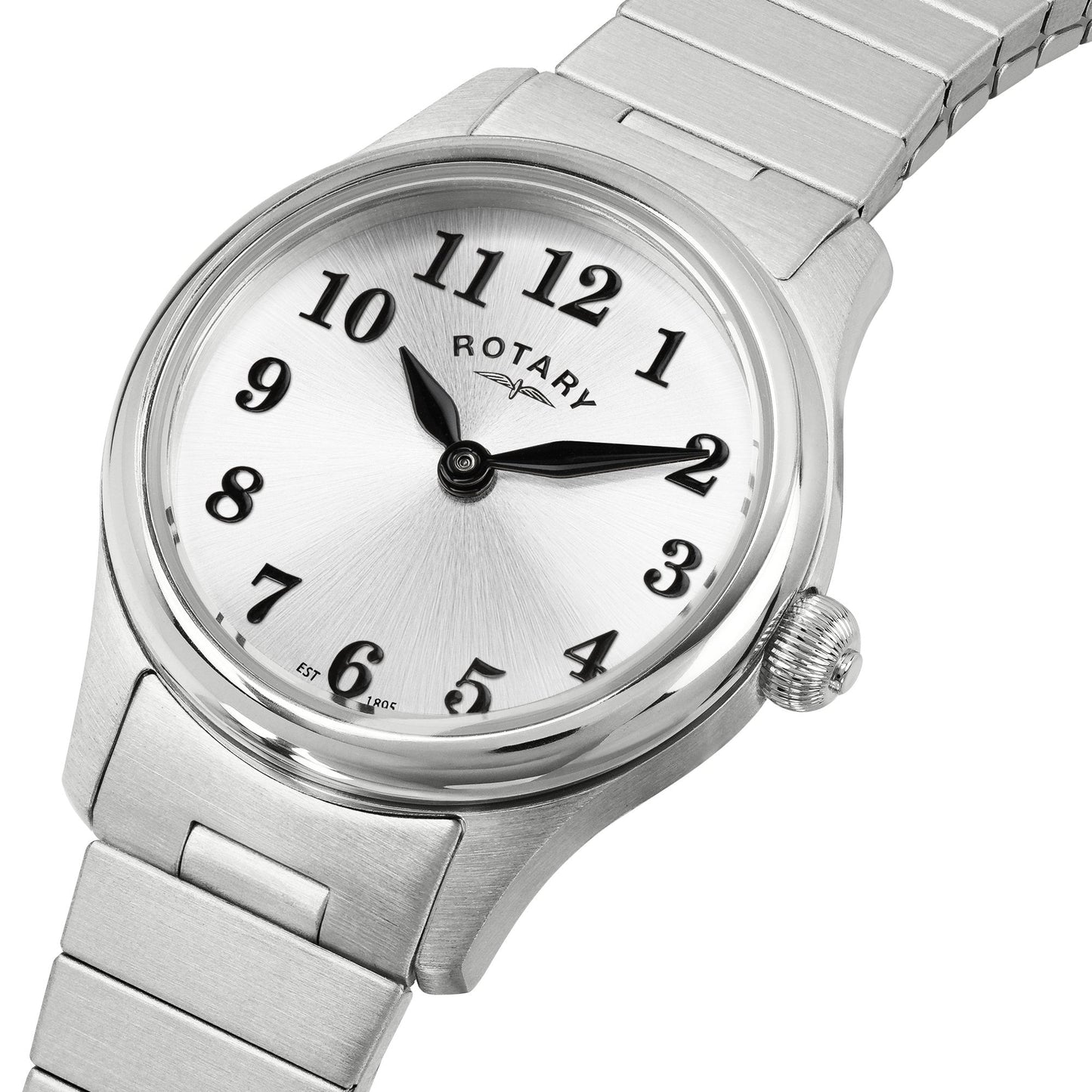 Ladies Steel Battery Watch Clear Face on Bracelet RLB05760/22