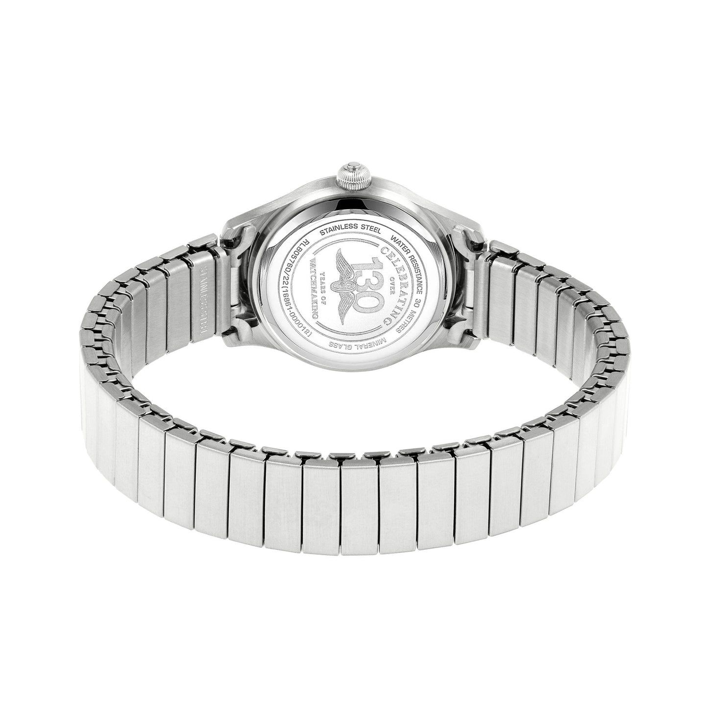 Ladies Steel Battery Watch Clear Face on Bracelet RLB05760/22