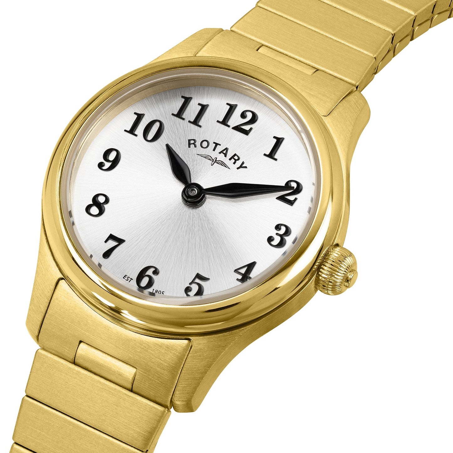Ladies Gold Tone Clear Battery Watch on Bracelet RLB05762/22