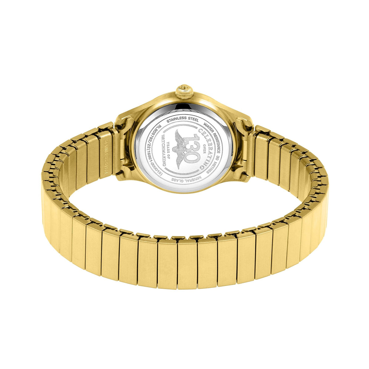 Ladies Gold Tone Clear Battery Watch on Bracelet RLB05762/22