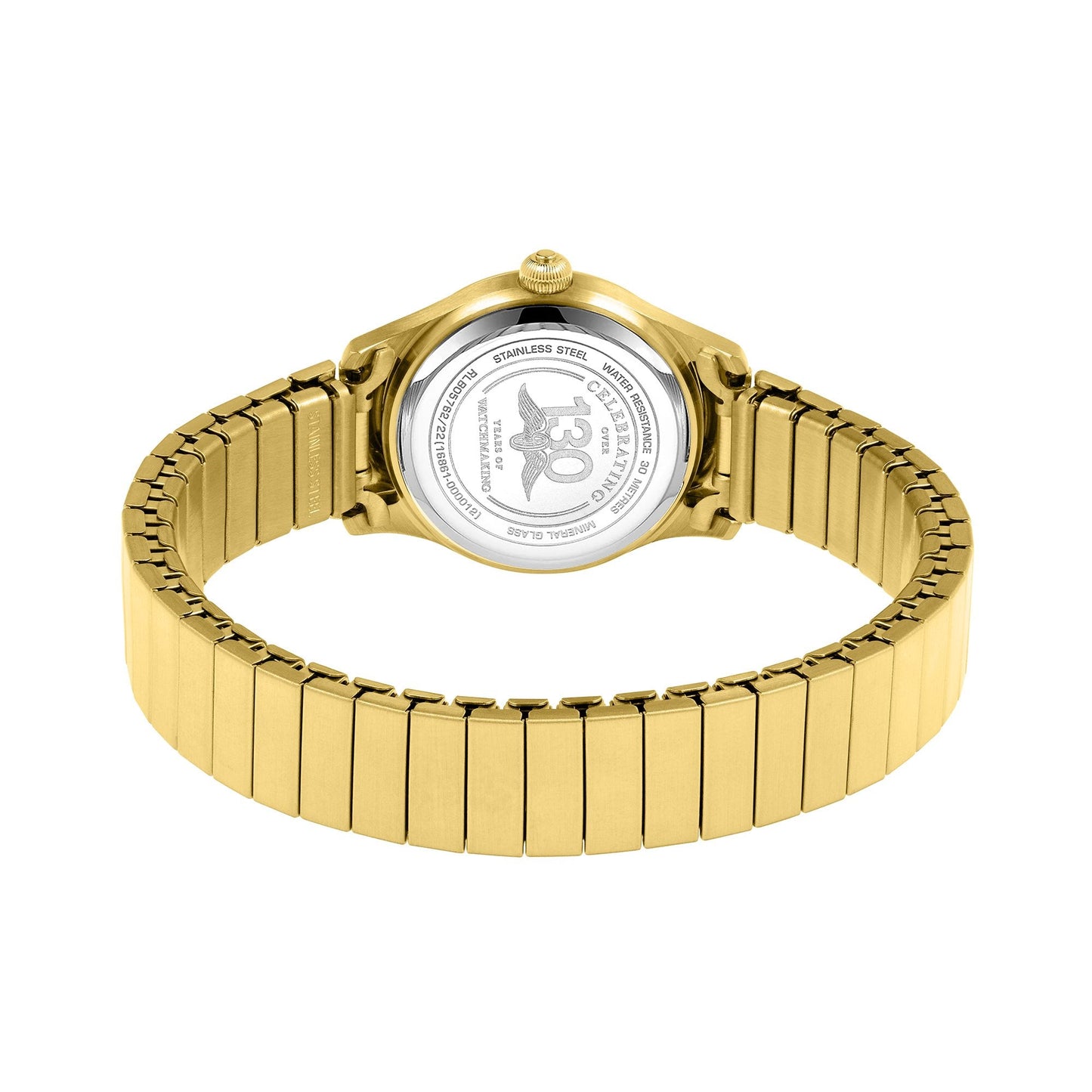Ladies Gold Tone Clear Battery Watch on Bracelet RLB05762/22
