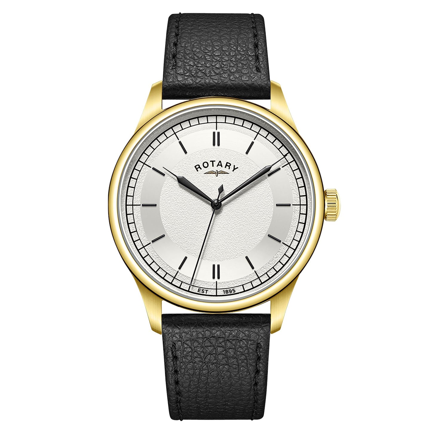 Gents Gold Tone Battery Watch on Leather Strap GS05983/03