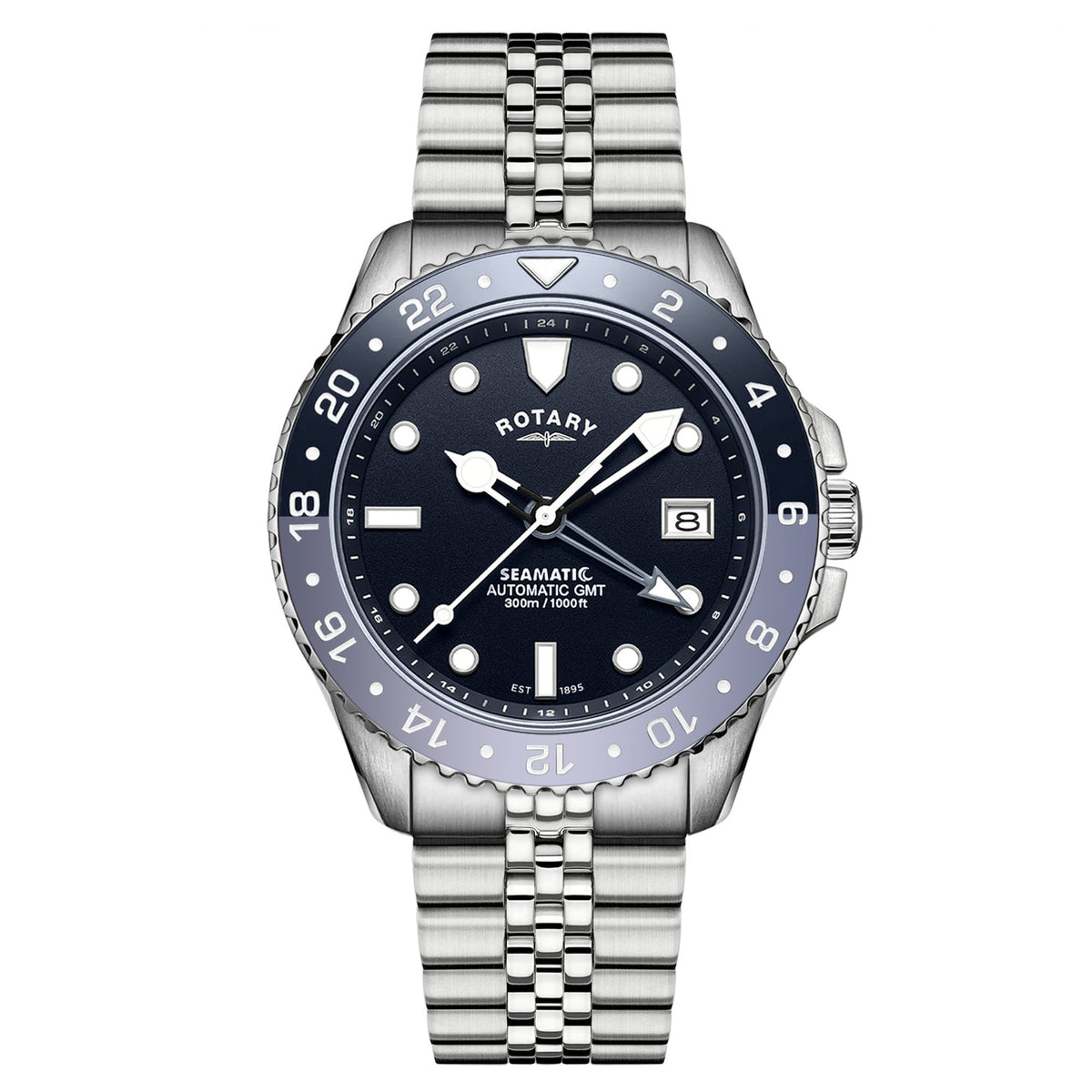 Gents Steel GMT Automatic Seamatic Watch, Date RGB10005/04