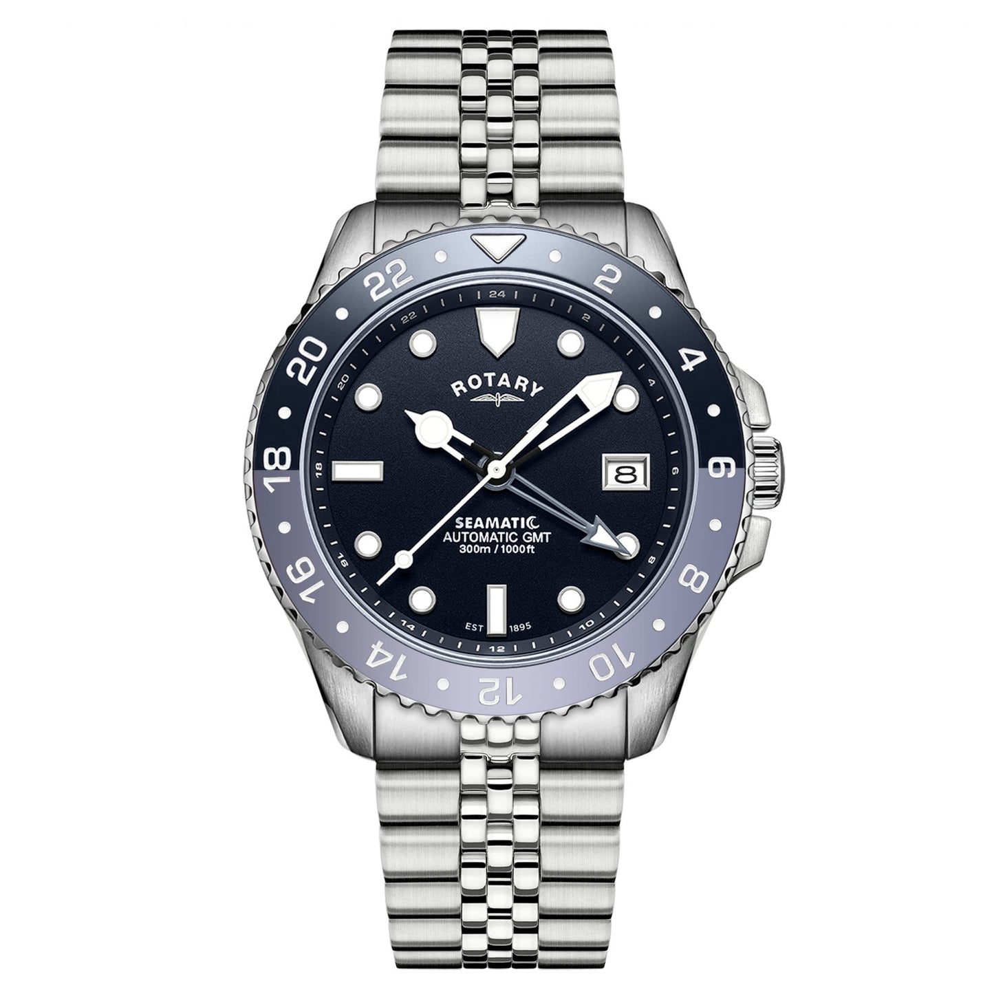 Gents Steel GMT Automatic Seamatic Watch, Date RGB10005/04
