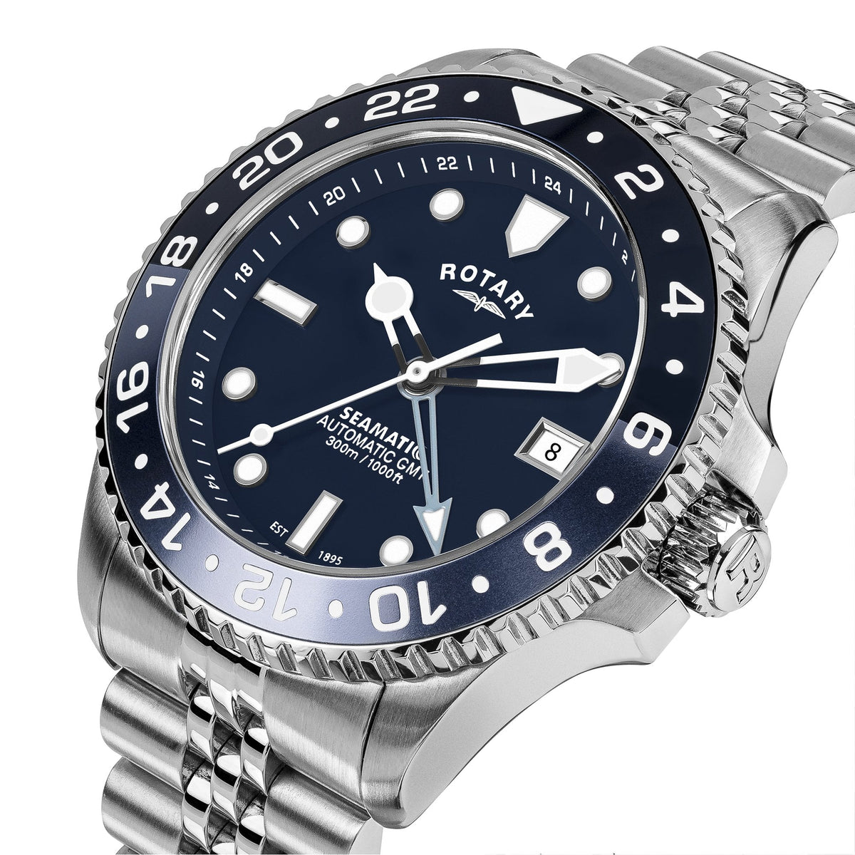Gents Steel GMT Automatic Seamatic Watch, Date RGB10005/04