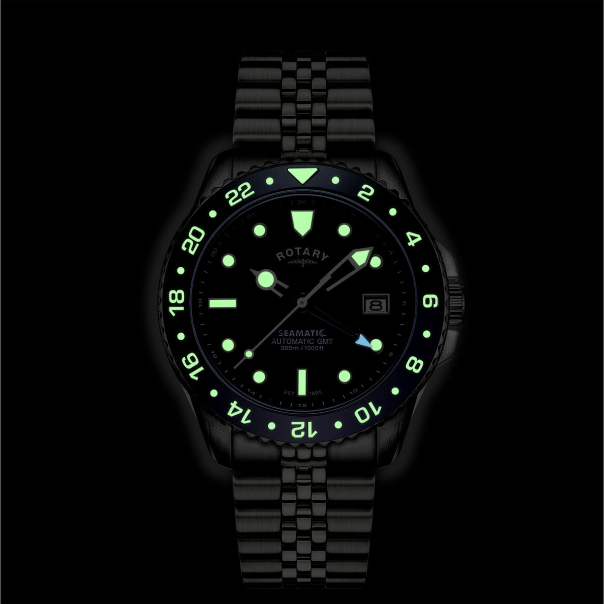 Gents Steel GMT Automatic Seamatic Watch, Date RGB10005/04