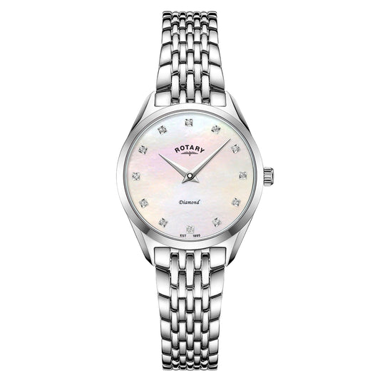 Ladies Steel Ultra Slim Battery Watch on Bracelet LB08010/07/D