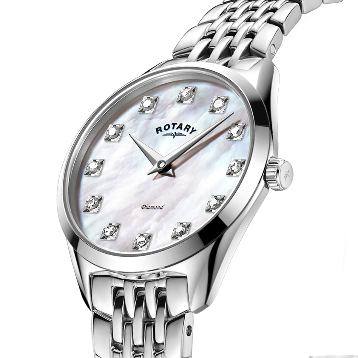 Ladies Steel Ultra Slim Battery Watch on Bracelet LB08010/07/D