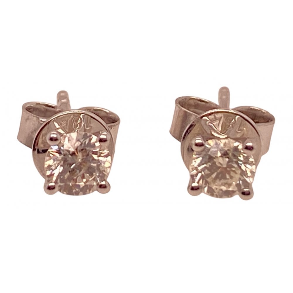 Ladies 18ct White Gold Diamond Stud Earrings 0.6ct