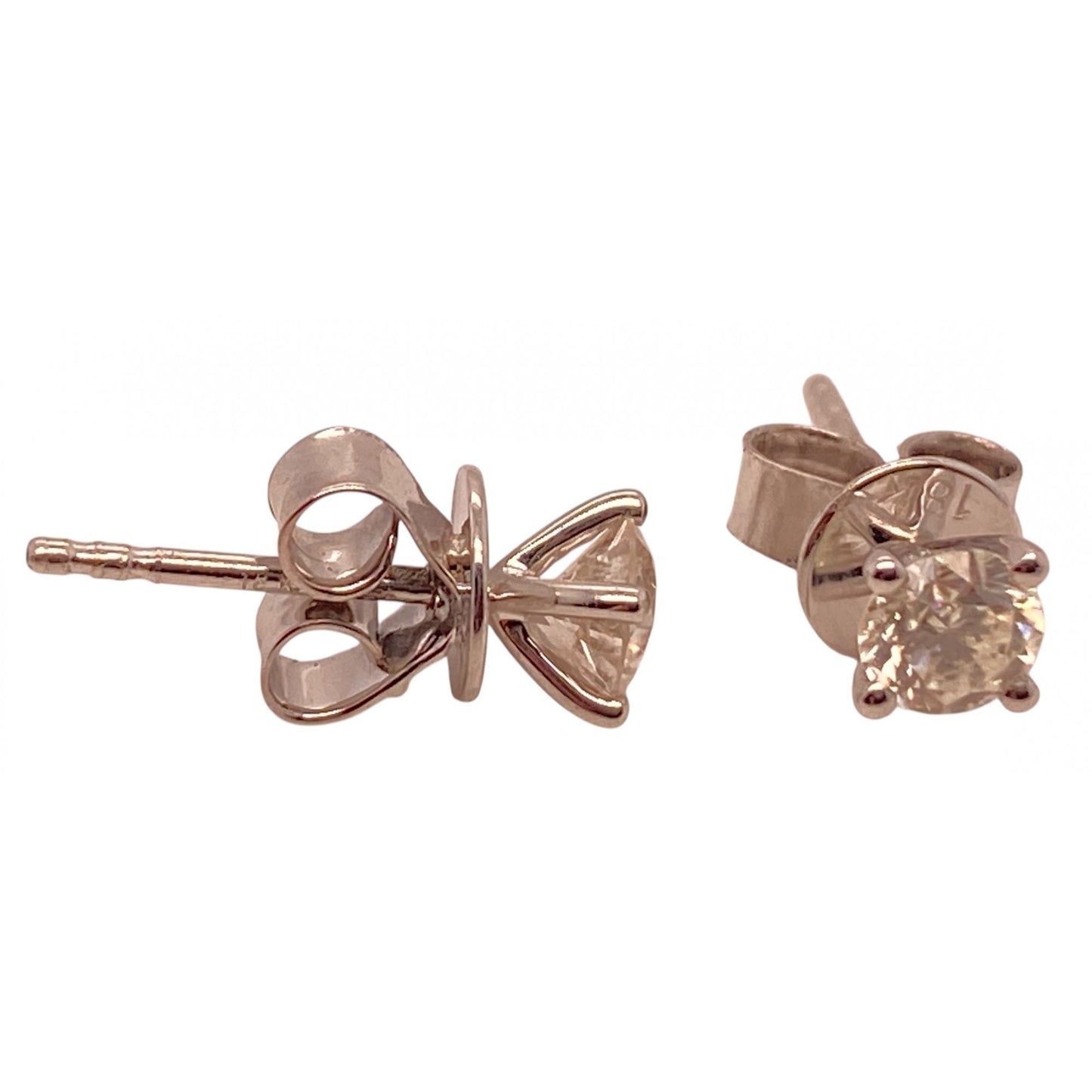 Ladies 18ct White Gold Diamond Stud Earrings 0.6ct
