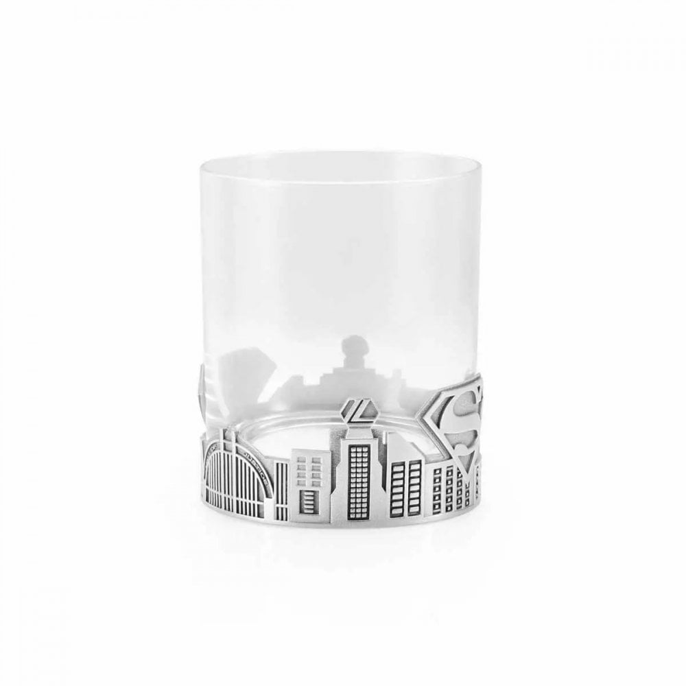 Pewter & Glass Superman Metropolis Tumbler 0124037