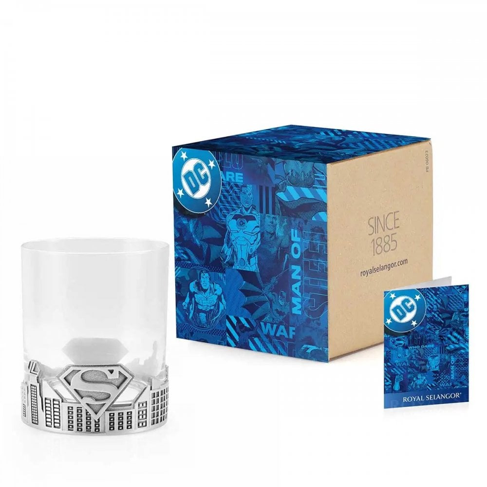 Pewter & Glass Superman Metropolis Tumbler 0124037