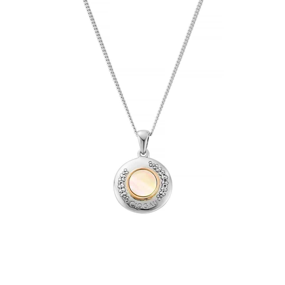 Silver & Gold Celebration Mother of Pearl Pendant 3SCEL986