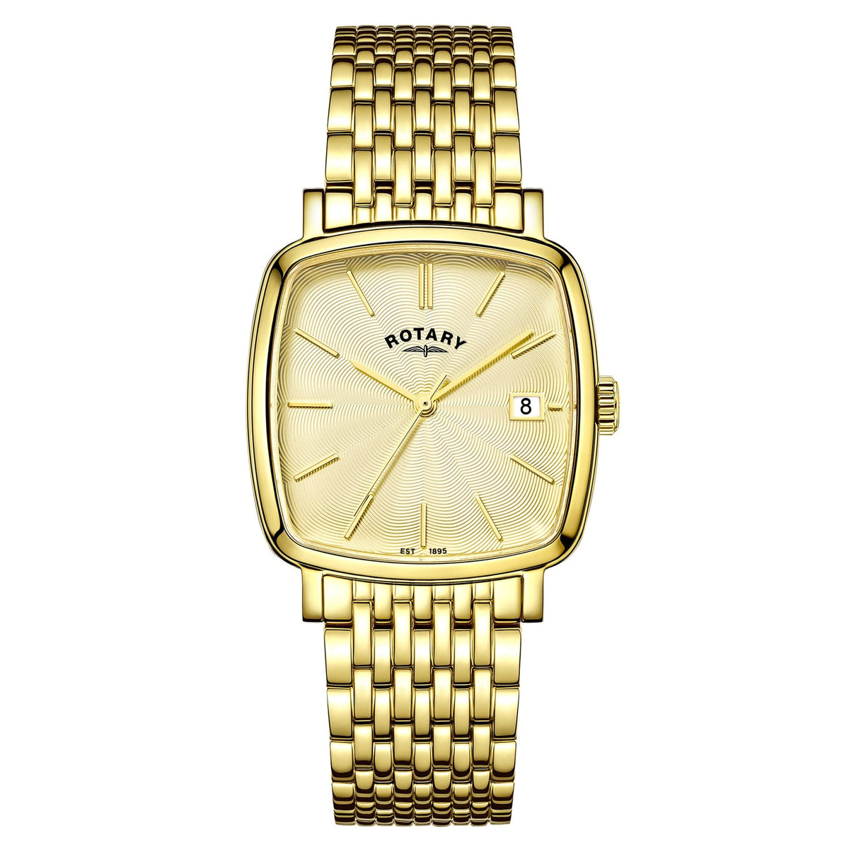 Gents Gold Tone Battery Watch on Bracelet with Date GB05308/03