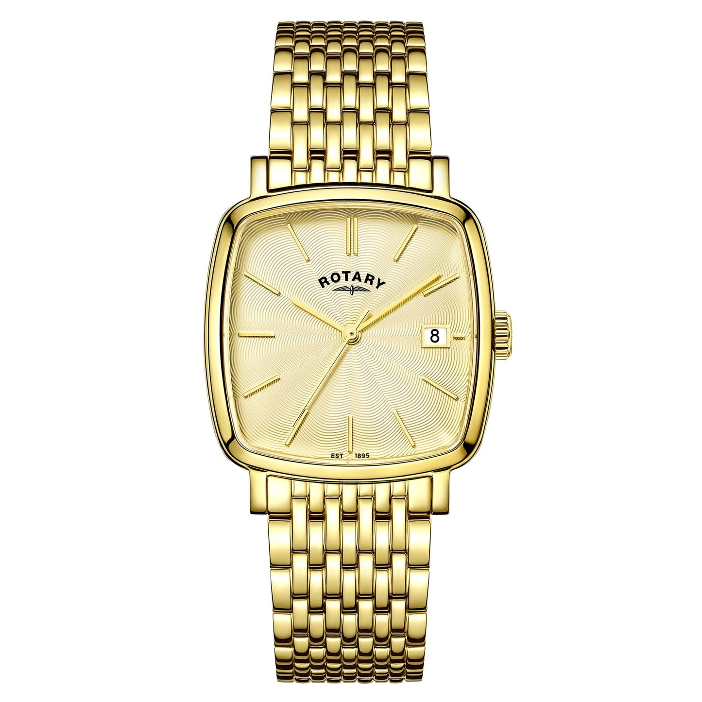 Gents Gold Tone Battery Watch on Bracelet with Date GB05308/03