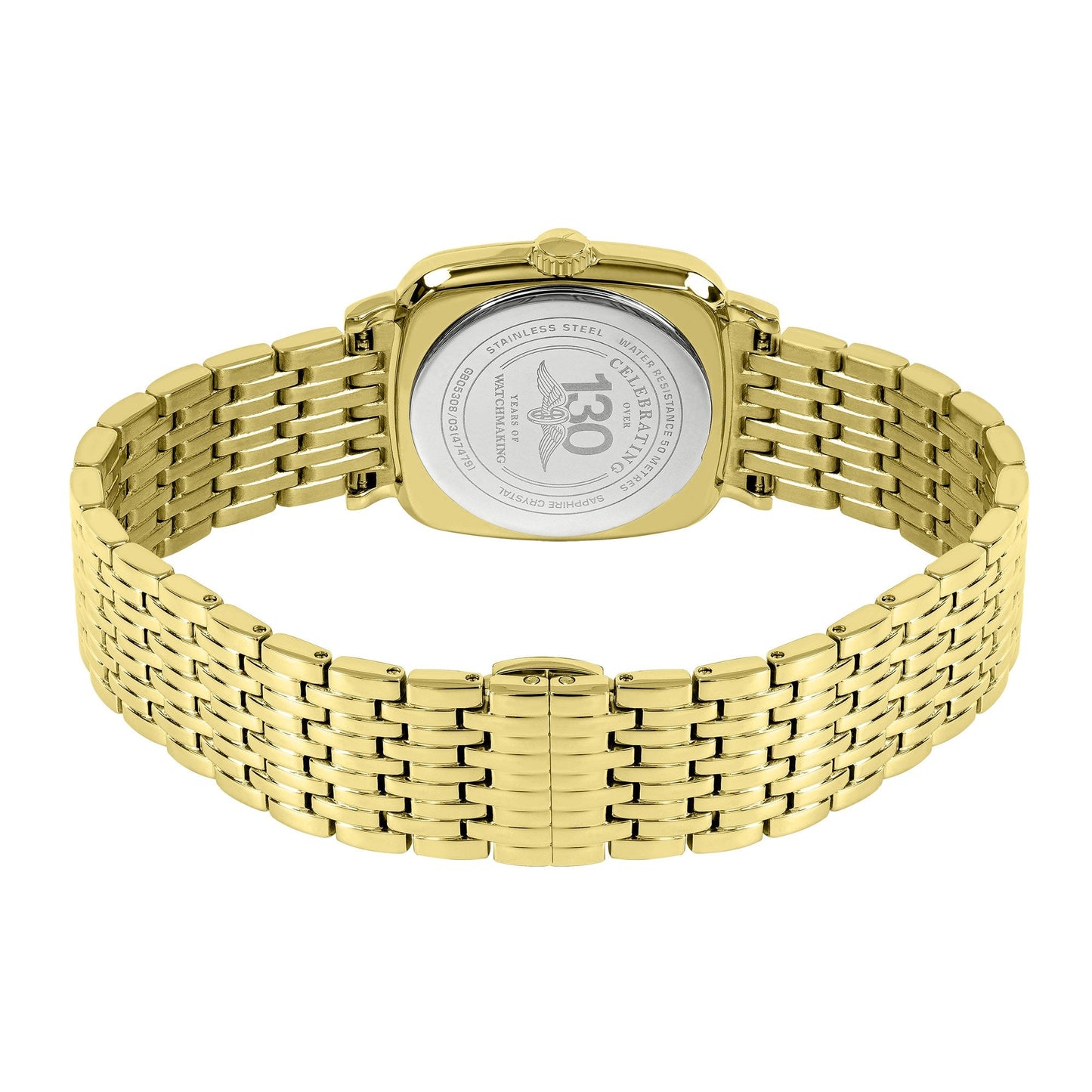Gents Gold Tone Battery Watch on Bracelet with Date GB05308/03