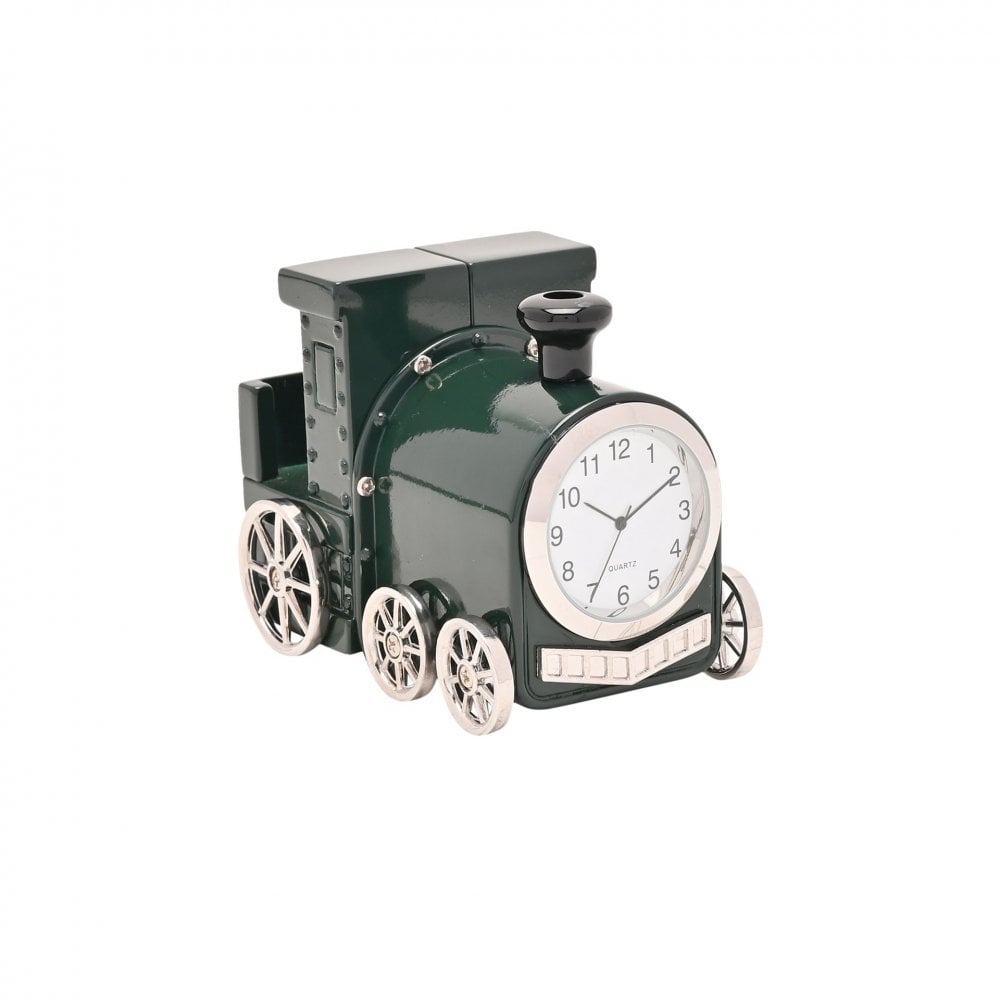 Miniature Novelty Green Train Battery Desk Clock 9527