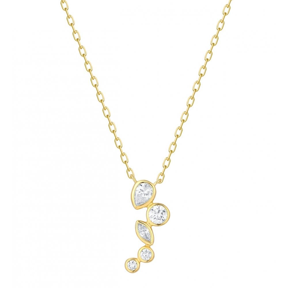 Ladies 18ct Yellow Gold Diamond Pendant 0.35ct