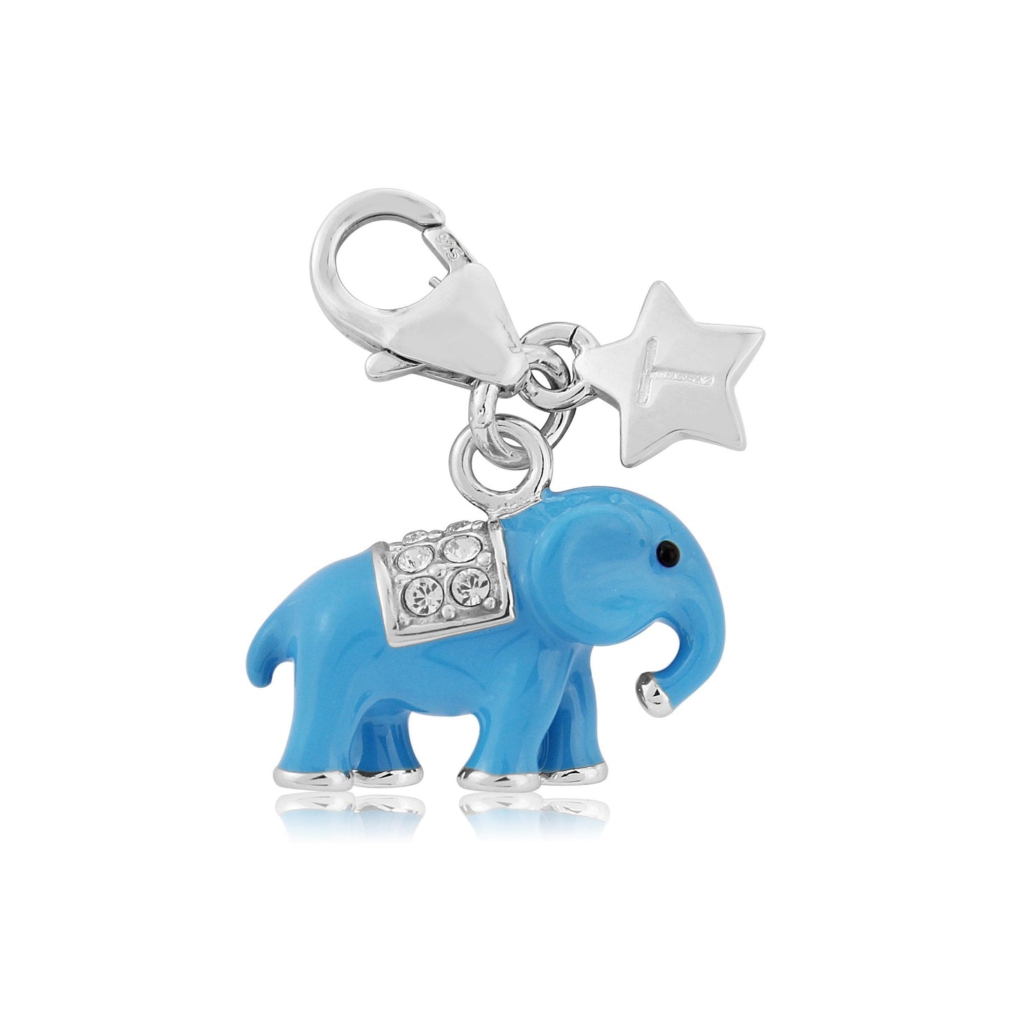 Ladies Sterling Silver Elephant Clip-on Charm SCH339