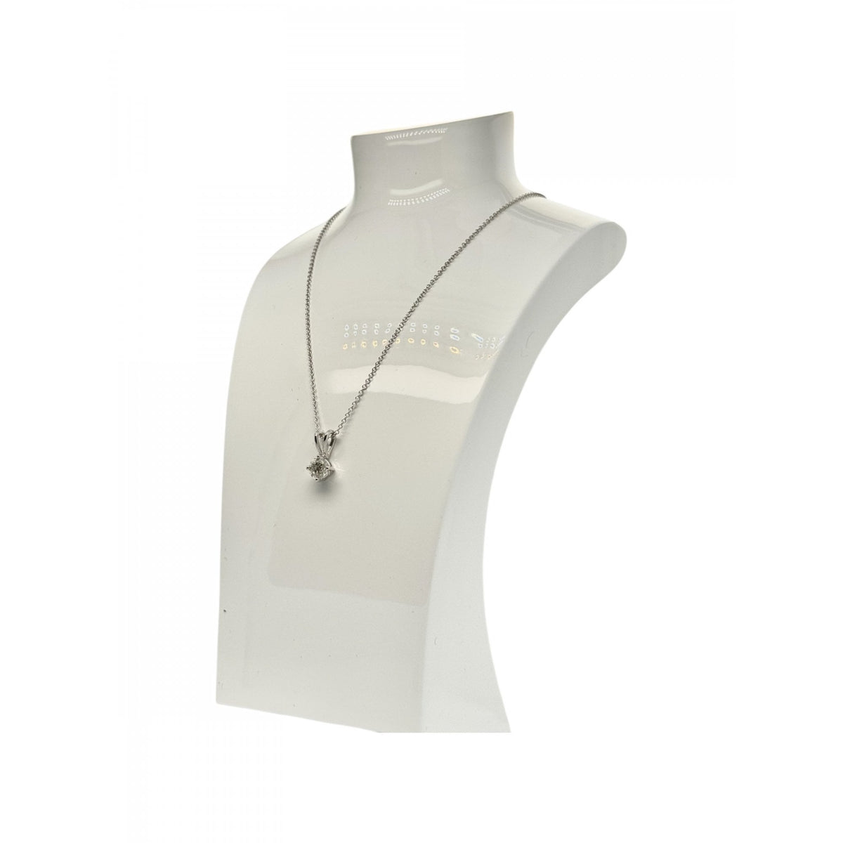 18 Carat White Gold Ladies Diamond Solitaire Pendant 0.58ct