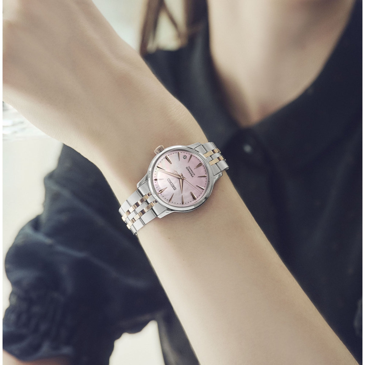 Presage Ladies Two Tone Automatic Watch Springtime SRPM06J1