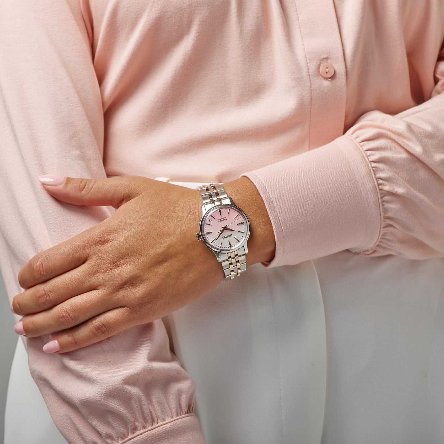 Presage Ladies Two Tone Automatic Watch Springtime SRPM06J1