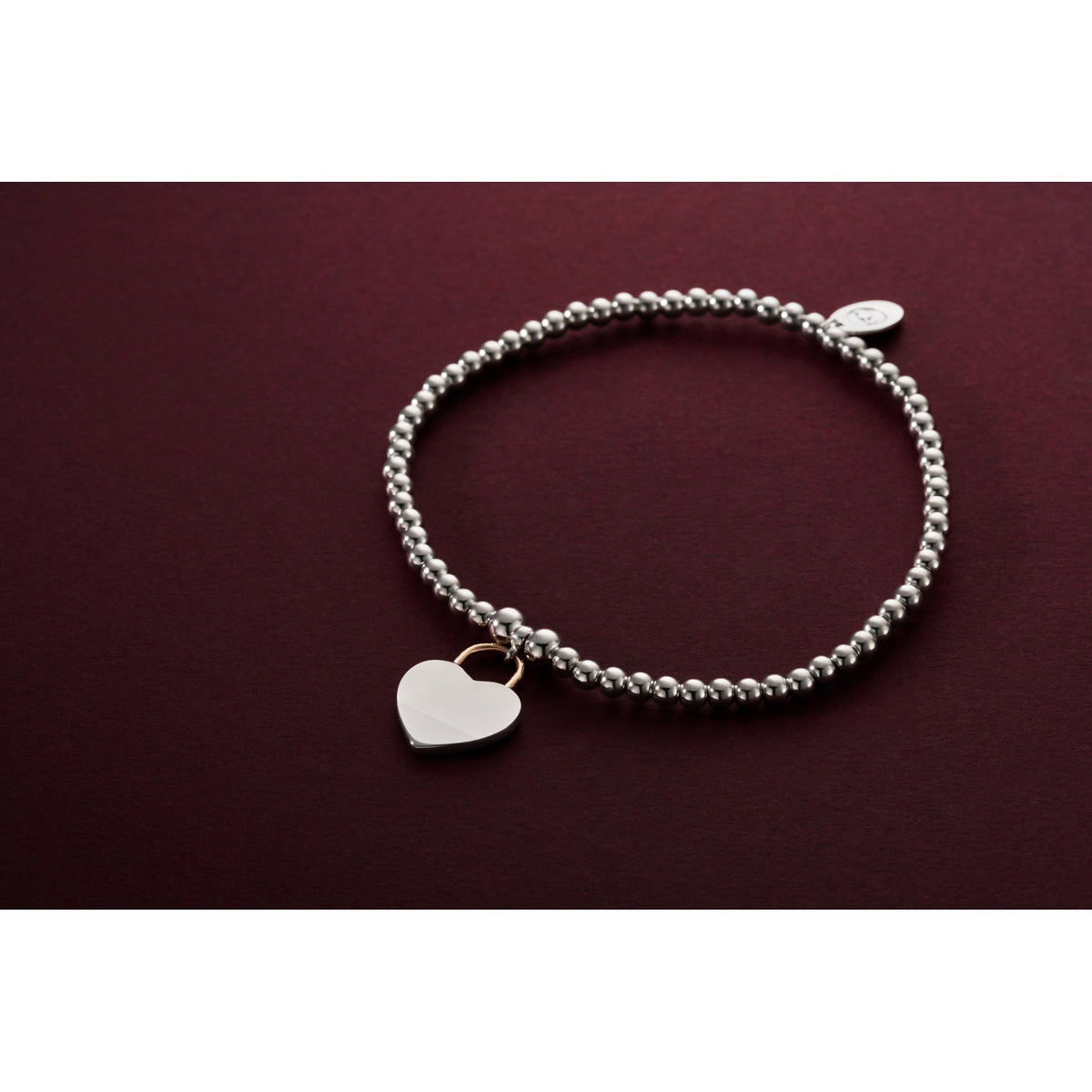 Silver & Gold Cariad Padlock Affinity Bracelet 3SCAR989