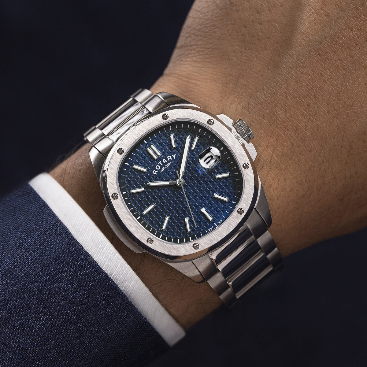 Gents Stainless Steel Battery Watch, Bracelet Apex100 GB05575/05