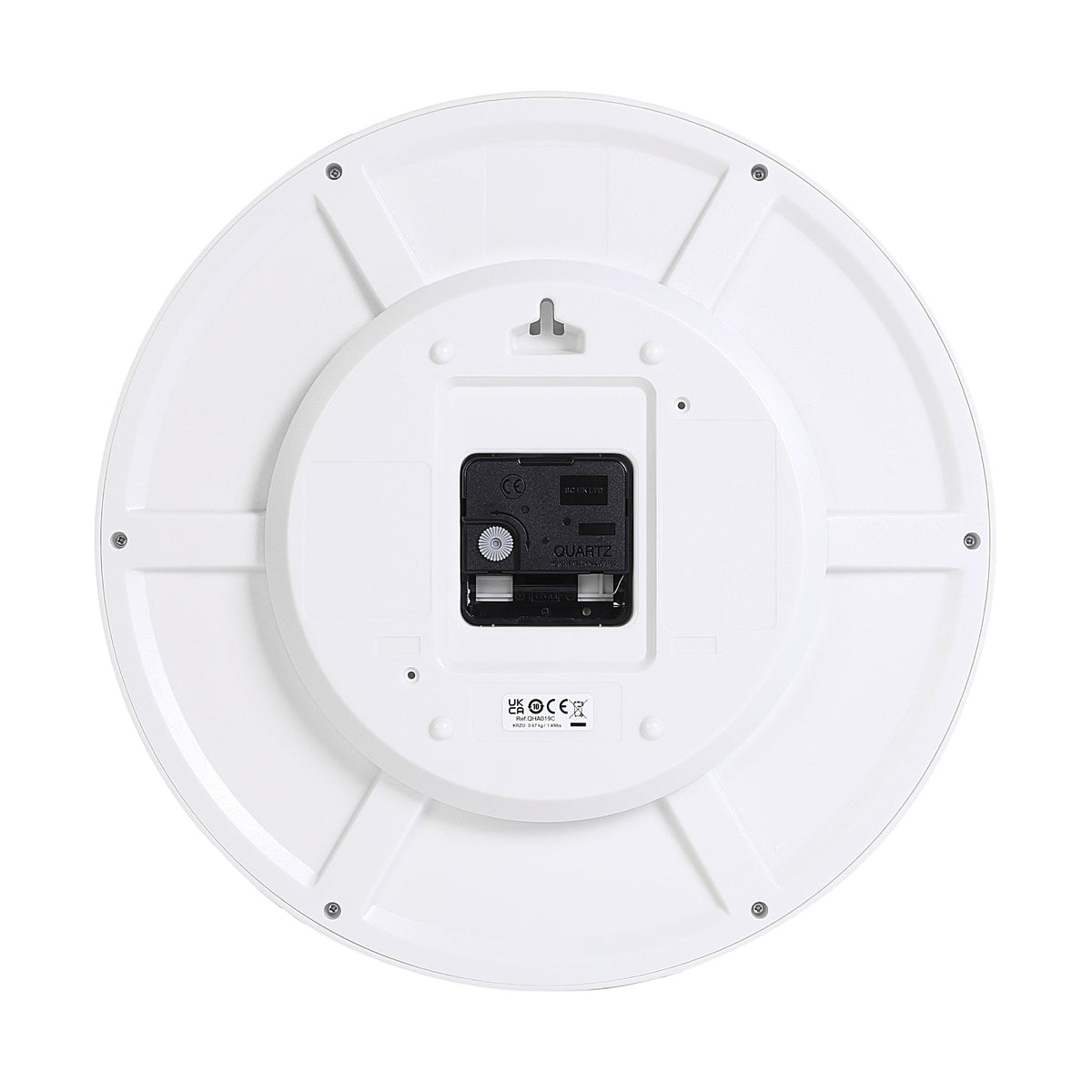 Round Cream Clear Quartz Battery Wall Clock QHA019C