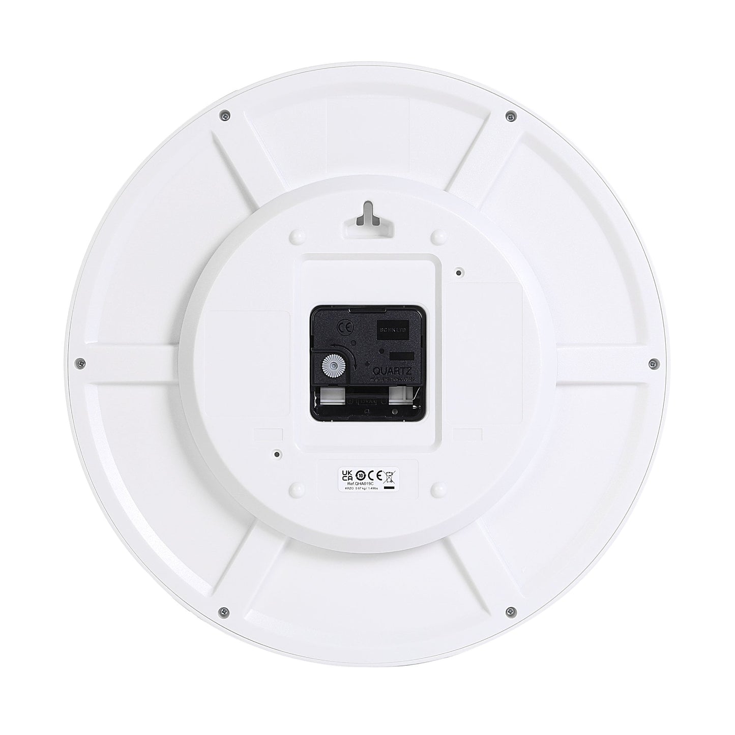 Round Cream Clear Quartz Battery Wall Clock QHA019C