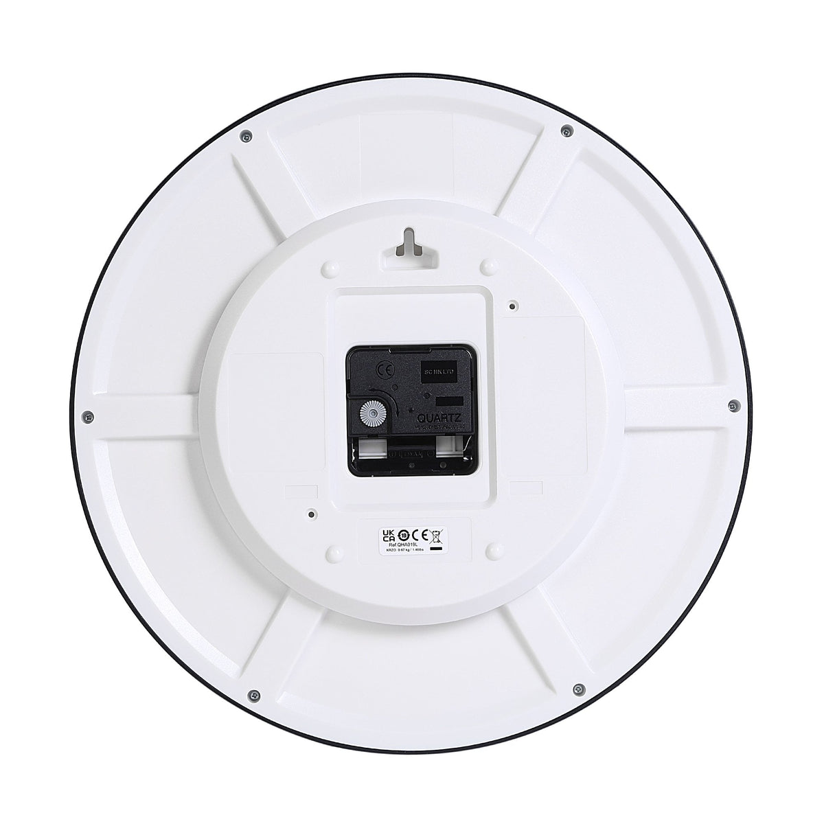 Round Blue Quartz Battery Wall Clock, Clear Numbers QHA019L