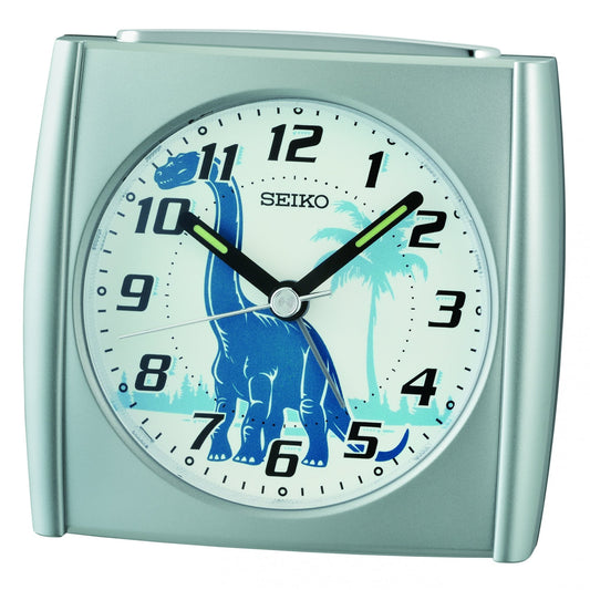Bedside Alarm Clock, Silent Sweep, Snooze & Light - Brontosaurus QHE212S