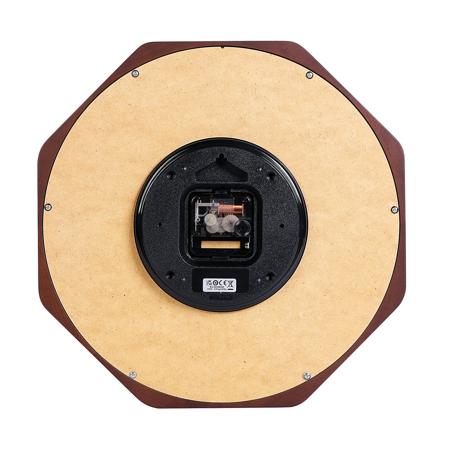 Wooden Hexagonal Battery Wall Clock QXA863B